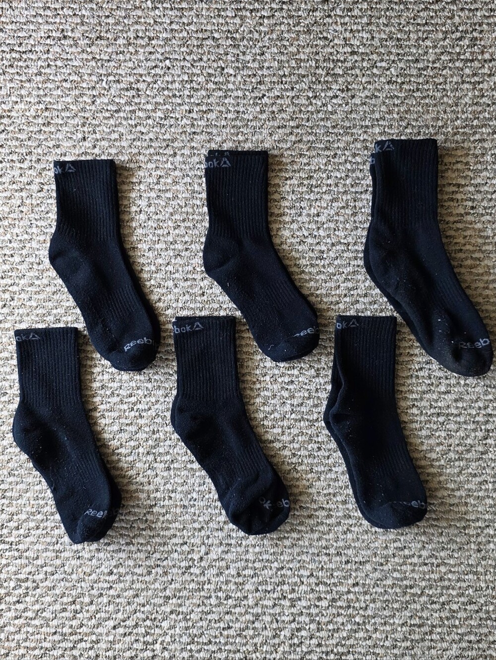 Reebok Men's Targeted Cushion Mid Crew Socks, 6-Pack